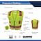 Ge Surveyor Vest, 8 Outside Pockets, Green, Size L GV082GL - alternate 3